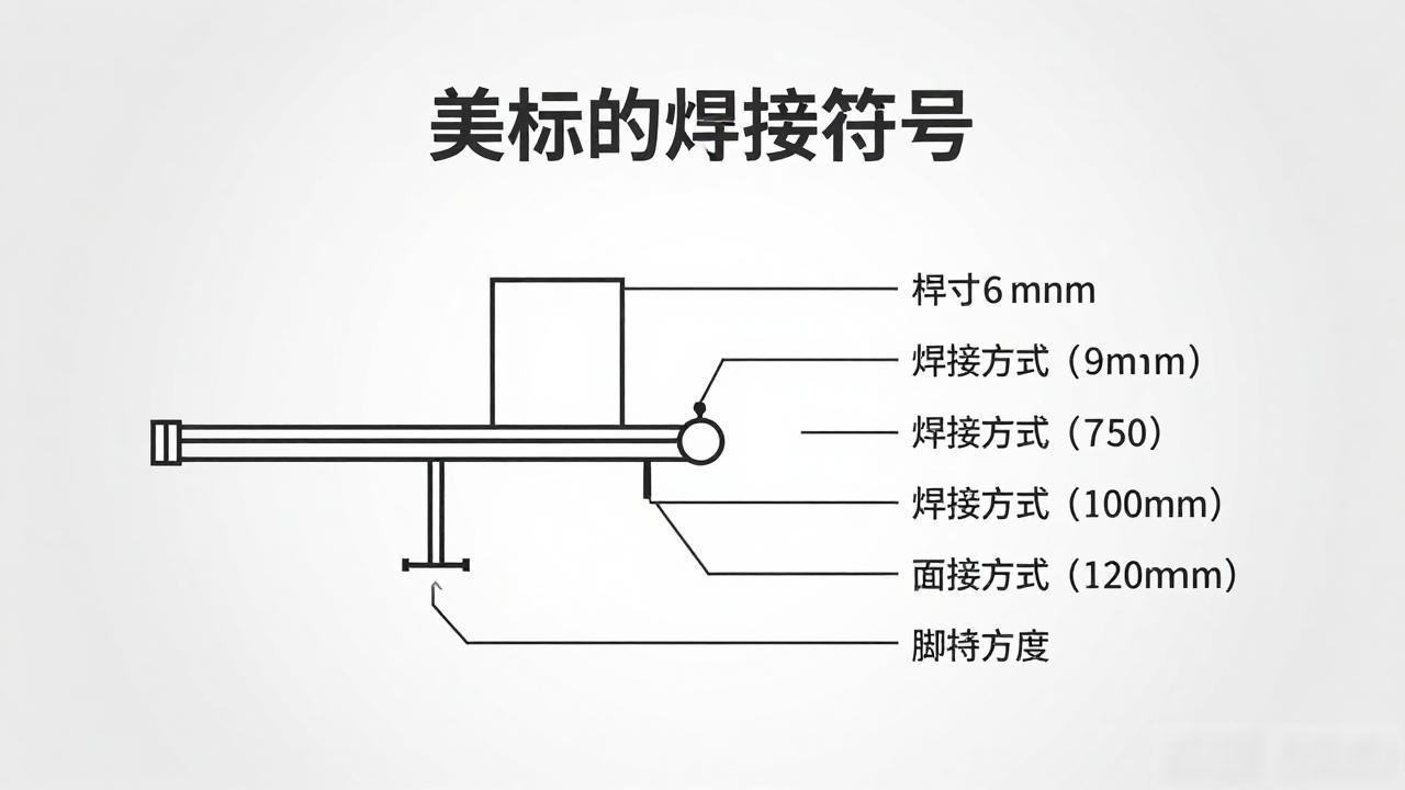 美标焊接符号AWS A2.4规范_图形与文字结合标注系统_美标焊接符号注解
