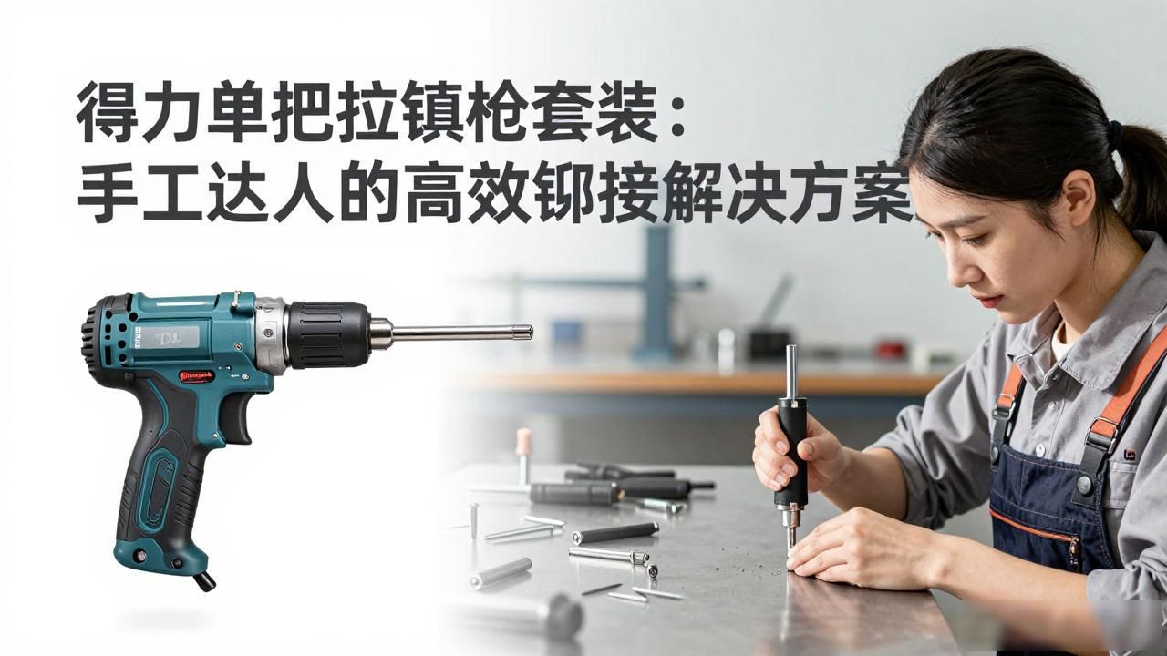 得力单把拉铆枪套装_单手操作拉铆枪_双把拉铆工具套装