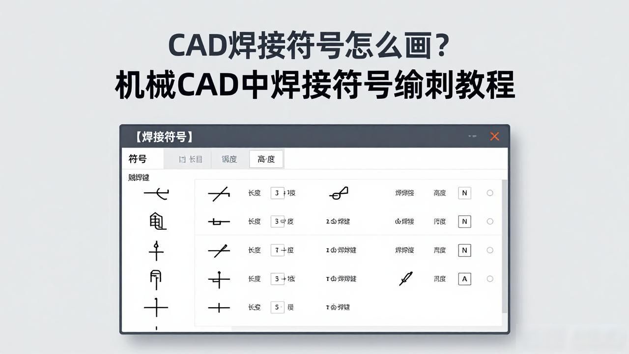 cad图焊接符号_CAD机械制图软件 焊接符号 绘制步骤