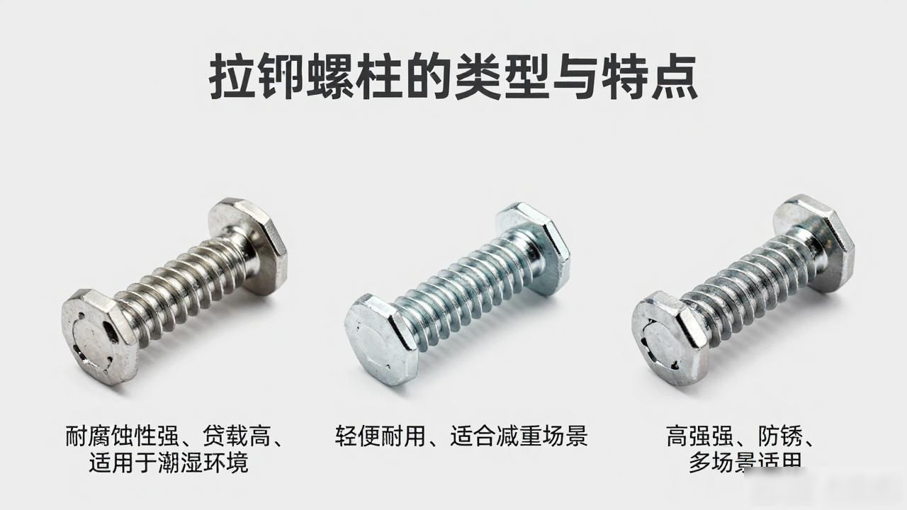 拉铆螺栓应用场景分析_制作拉铆工具螺丝_拉铆螺栓种类与特点