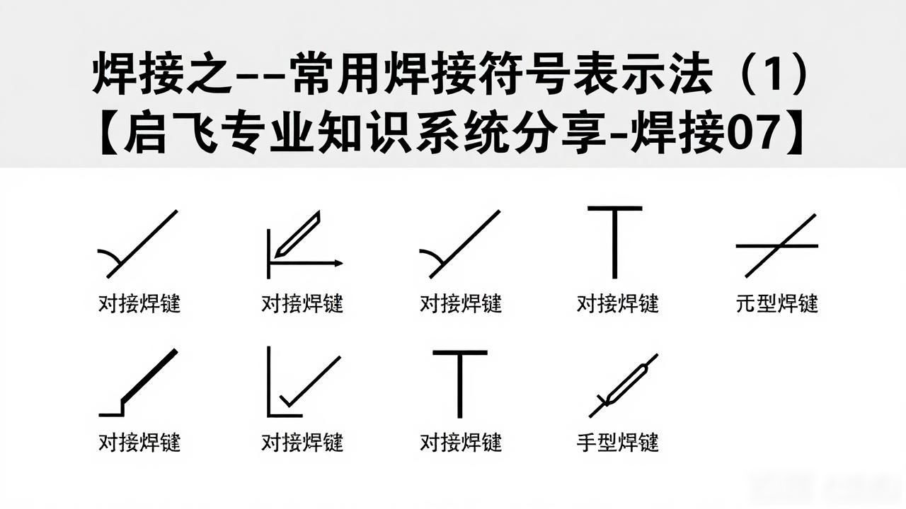 焊接之----常用焊接符号表示法（1） 【启飞专业知识系统分享-焊接07】-铆焊老刘铆工焊工笔记