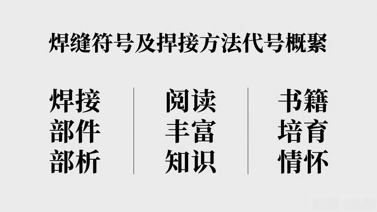 焊缝符号和焊接方法代号_焊缝基本符号和辅助符号_重庆焊接符号