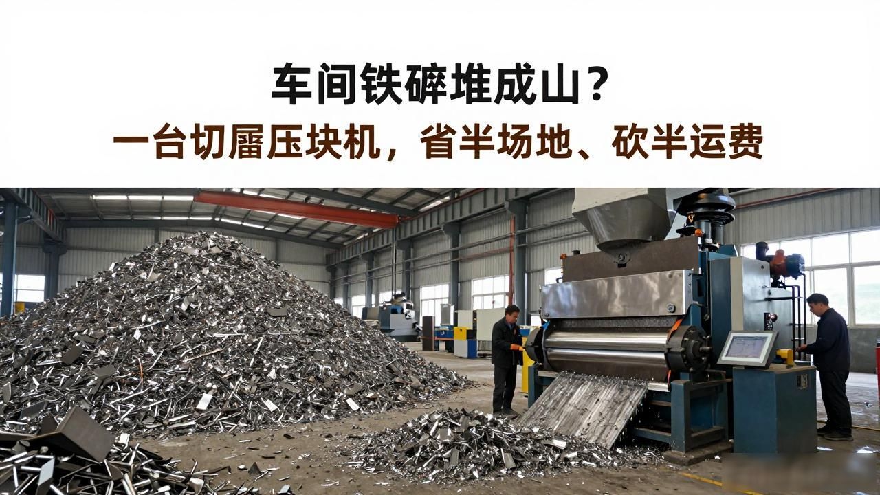 机加工铁屑处理方案_切屑压块机降本增效_机加工铁屑处理回收