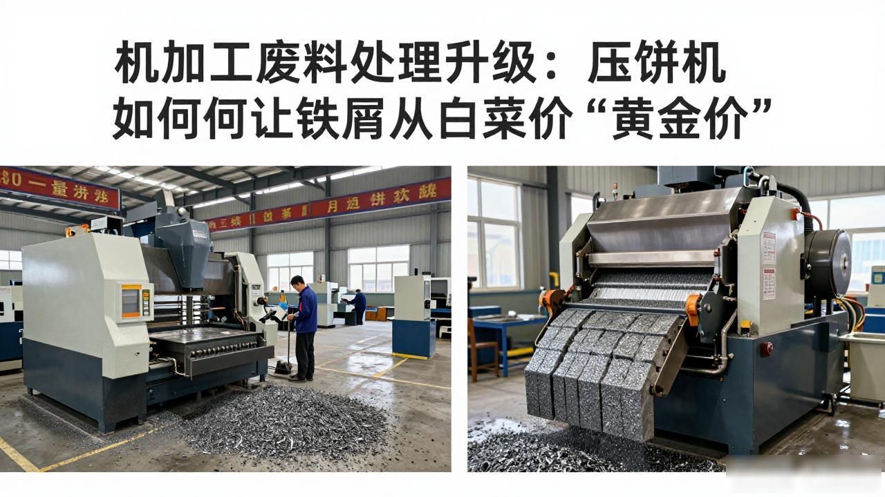 压饼机打包机对比_机加工铁屑处理回收_机加工废铁屑处理