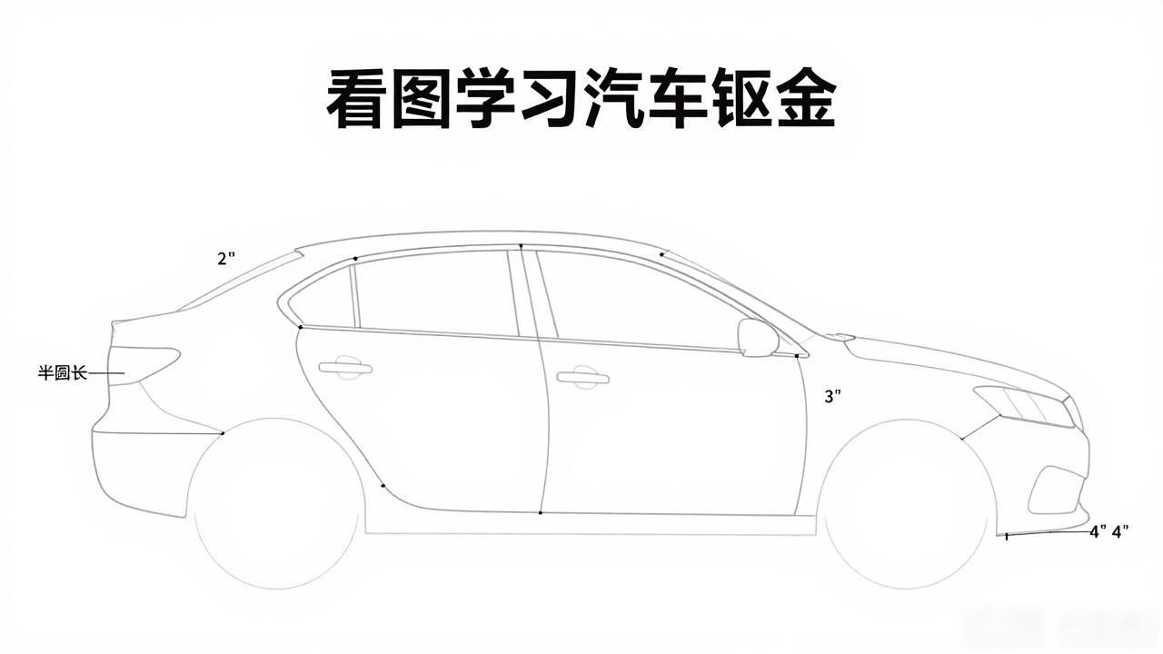 看图学习汽车钣金-铆焊老刘铆工焊工笔记