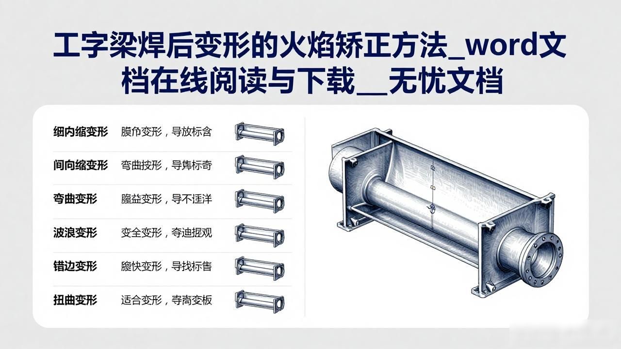 工字梁变形矫正技术_工字梁焊后变形火焰矫正方法_t字梁焊后变形的火焰矫正法