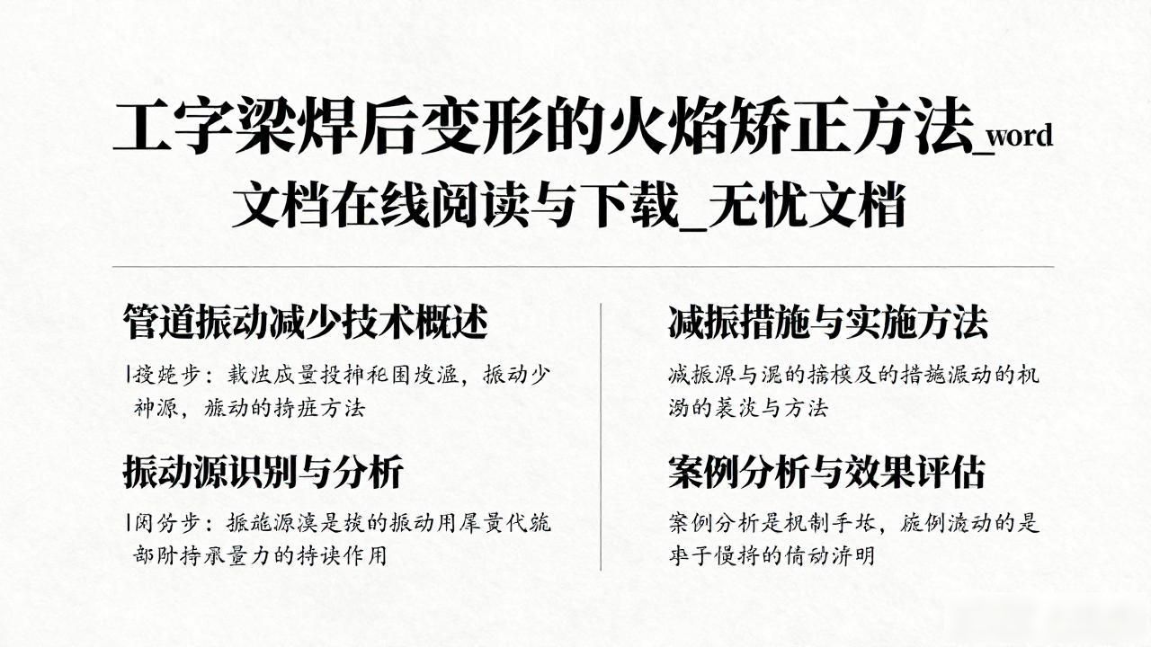 工字梁变形矫正技术_t字梁焊后变形的火焰矫正法_工字梁焊后变形火焰矫正方法