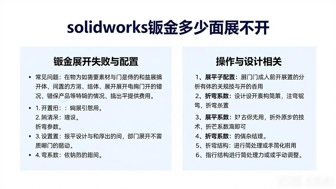 SolidWorks钣金展开失败原因解决方法_catia钣金展开不对_SolidWorks钣金展平配置错误处理