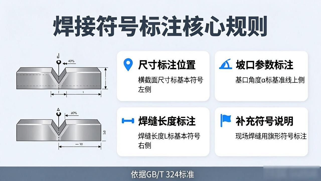 焊接符号标注方法_焊接参数符号标注_GB/T 焊缝符号表示法