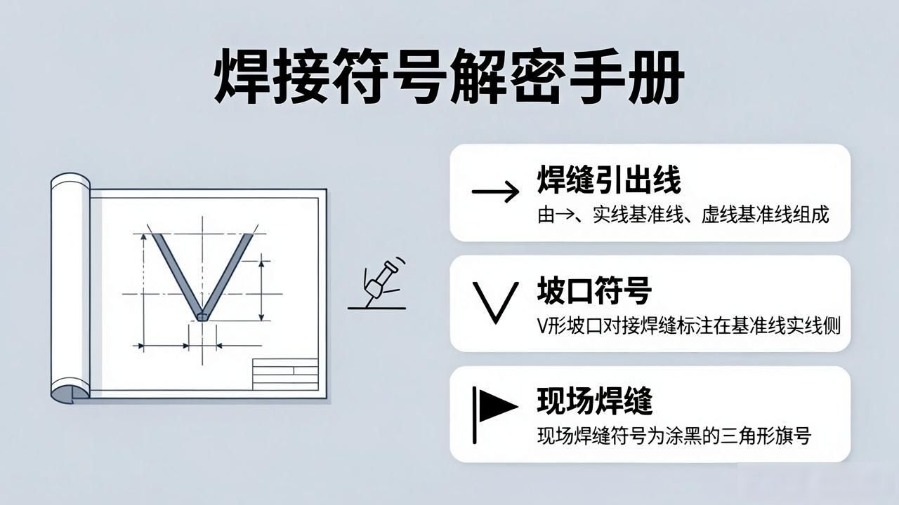 焊接符号标注方法_坡口符号详解_焊接加工图符号