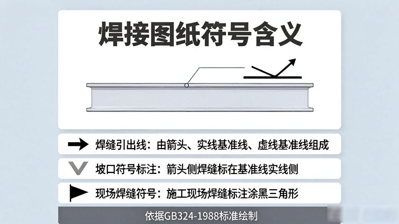 焊接符号示意_焊接符号标注示例_钢结构焊接符号含义