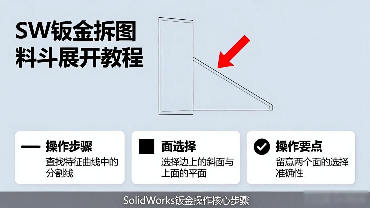 SW钣金拆图料斗展开下料教程-铆焊老刘铆工焊工笔记