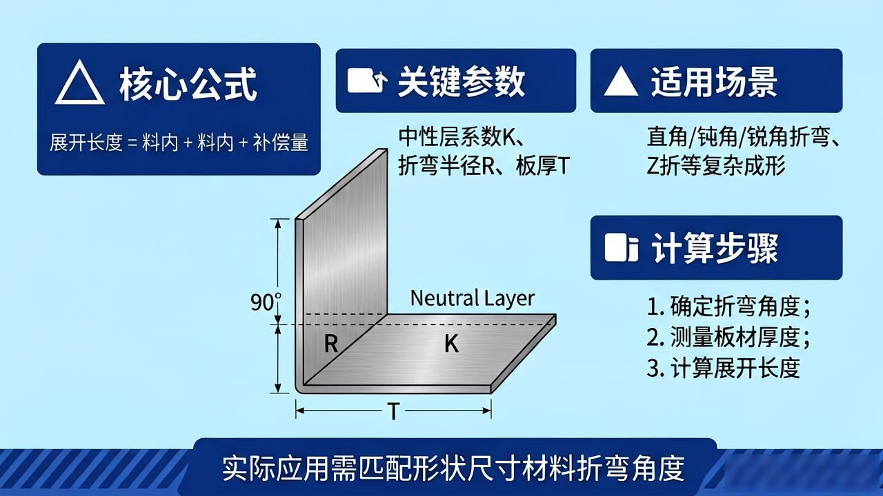 钣金展开计算公式_钣金展开计算下载_折弯展开长度计算公式