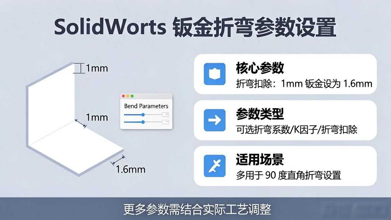 solidworks钣金折弯参数设置_solidworks弯曲钣金展开_solidworks钣金折弯扣除K因子