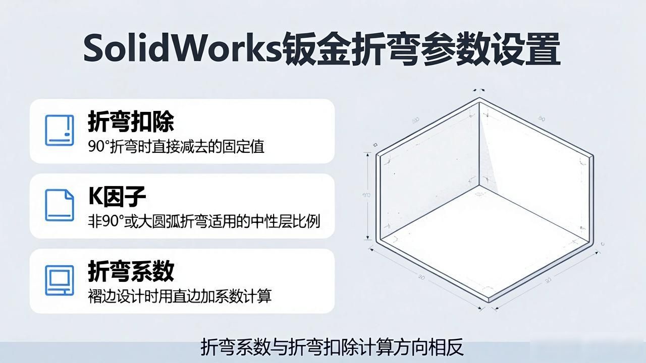 solidworks弯曲钣金展开_solidworks钣金折弯参数设置_solidworks钣金折弯扣除K因子