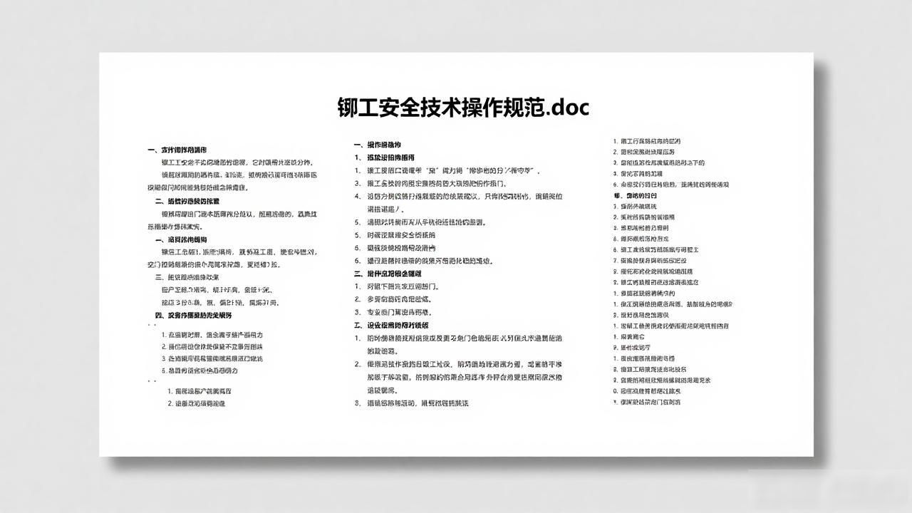 铆工安全技术操作规程.doc-铆焊老刘铆工焊工笔记
