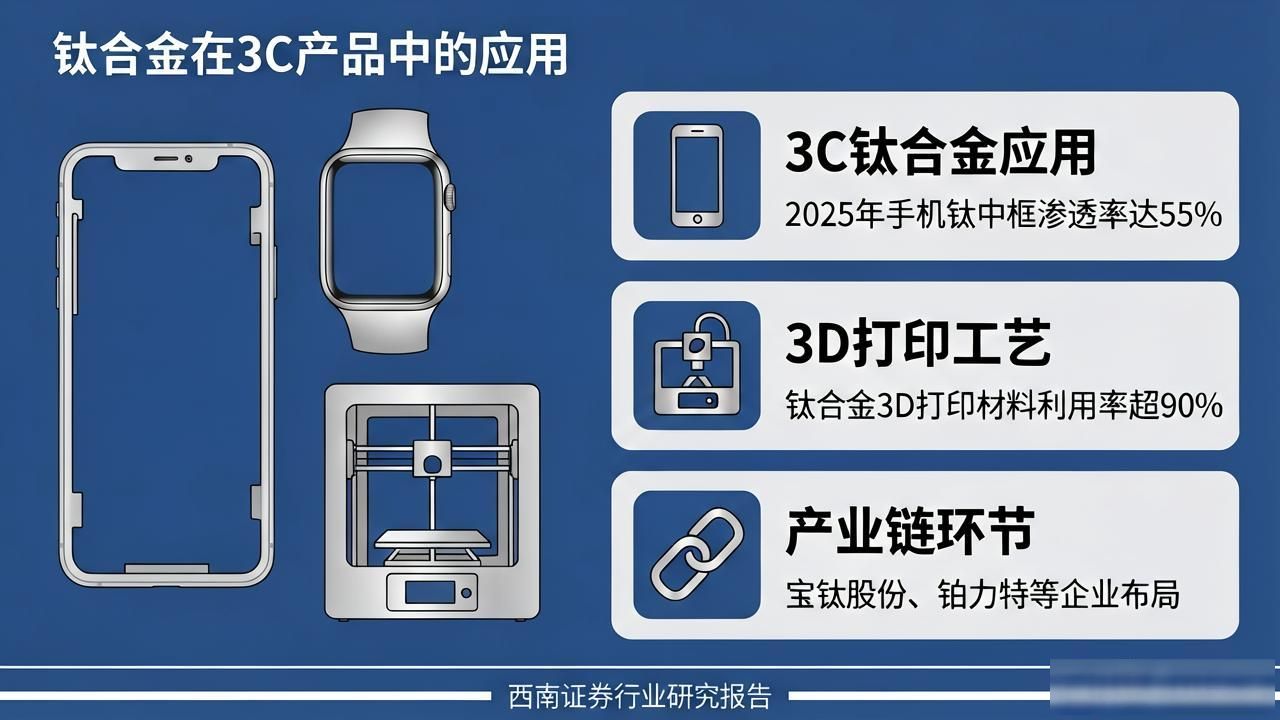 钛合金3C应用_钛合金加工技术发展趋势_3D打印钛合金产业链