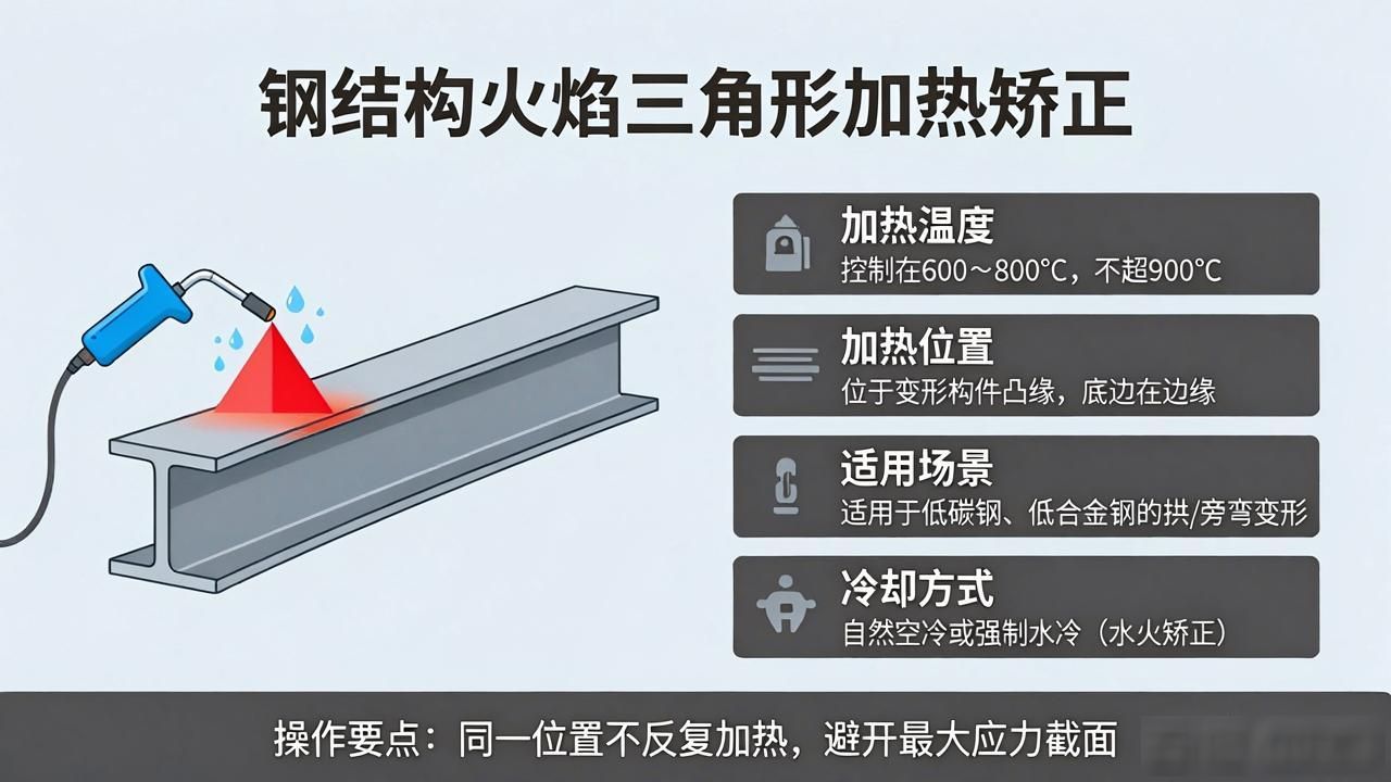 工字钢火焰矫正方法_钢结构构件变形火焰矫正法_火焰矫正法加热方式