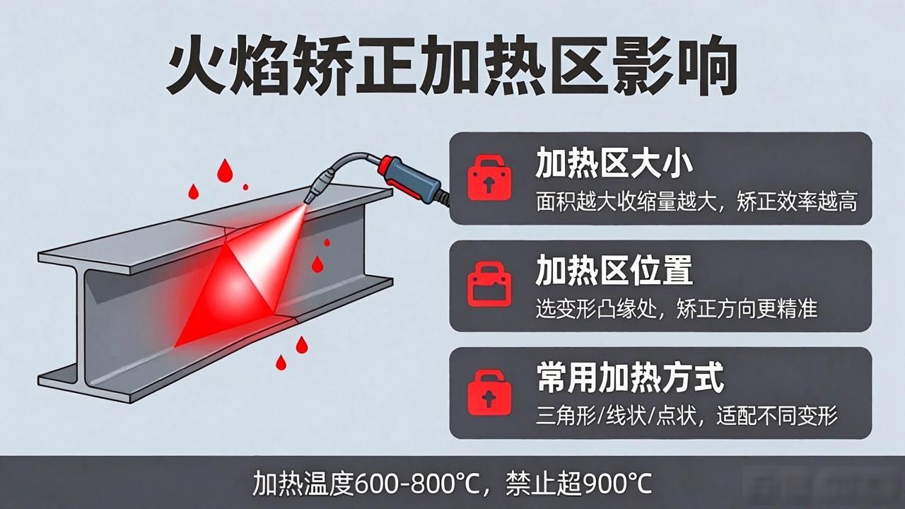 火焰矫正法加热方式_工字钢火焰矫正方法_钢结构构件变形火焰矫正法