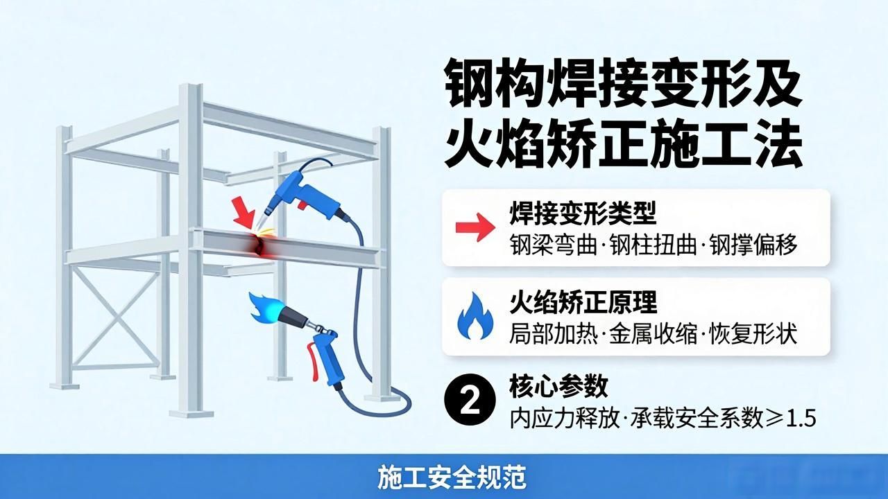 火焰矫正施工法_工字钢火焰矫正方法_钢构焊接变形