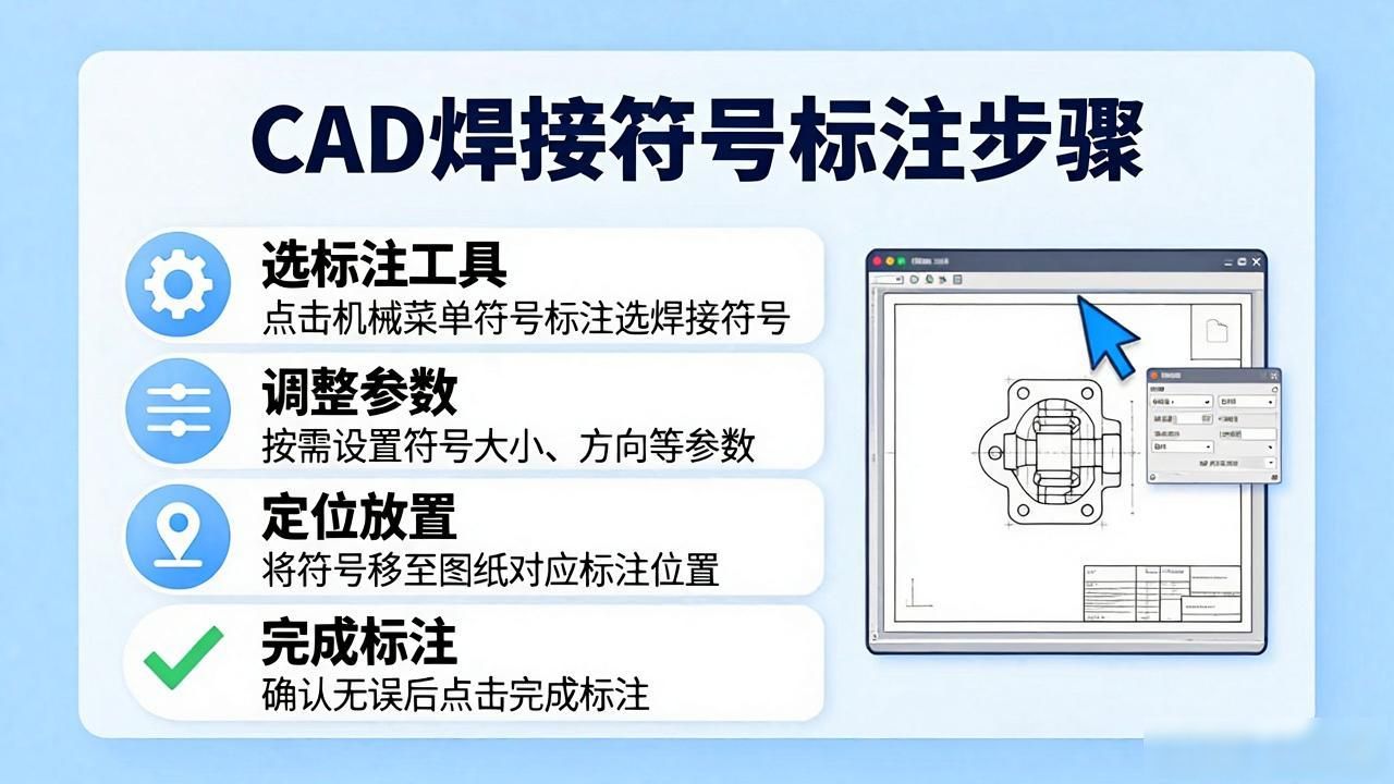 焊接符号绘制插件_CAD焊接符号标注工具_CAD焊接符号标注步骤