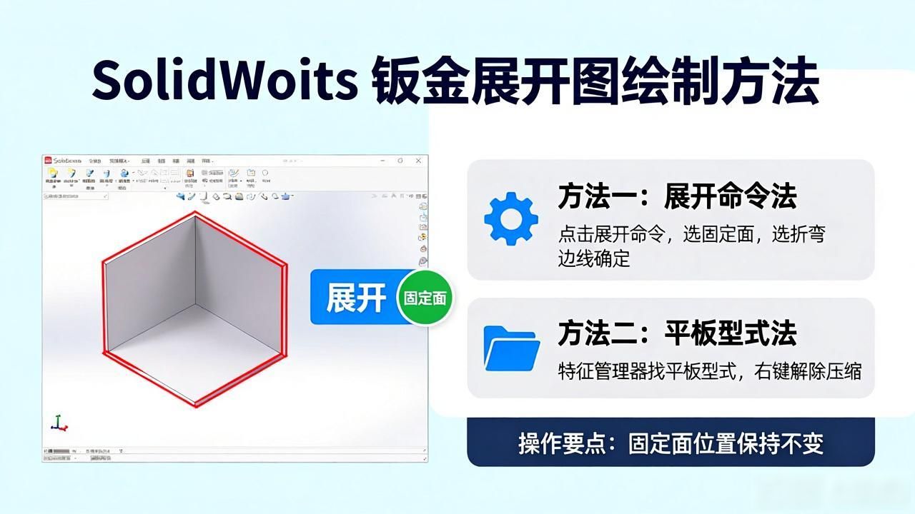 solidworks钣金衔接展开_SolidWorks钣金展开图绘制步骤_SolidWorks钣金零件建模展开功能