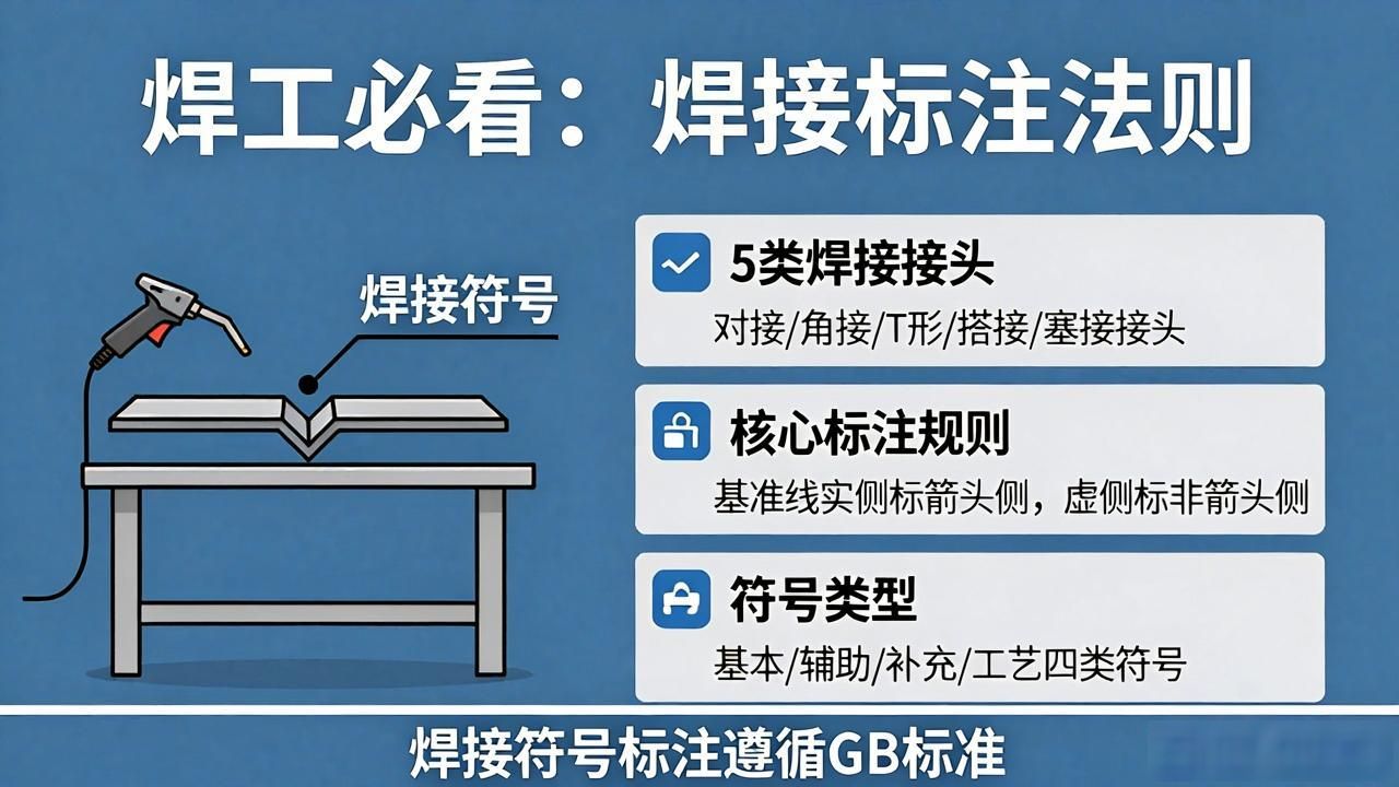 焊缝符号标注规范_焊接接头选型_焊接符号中补充符号