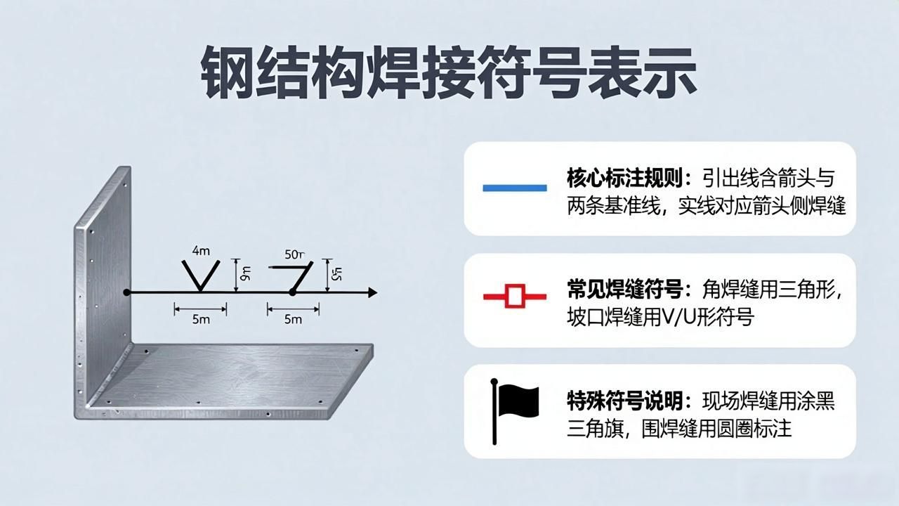 钢筋与槽钢焊接符号_钢结构焊接符号解读_焊缝类型尺寸标注