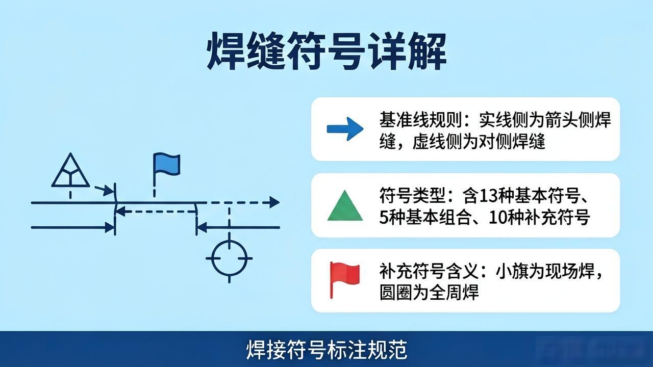 焊缝符号解读_图纸符号与施工对应_现场焊接工厂焊接符号