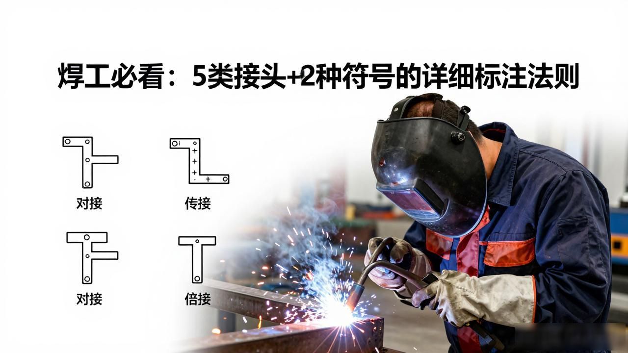 焊工必看:5类接头+12种符号的详细标注法则(附焊接符号)-铆焊老刘铆工焊工笔记