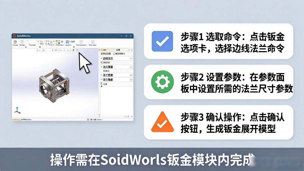 sw钣金图纸展开_基体法兰创建教程_钣金件绘制方法