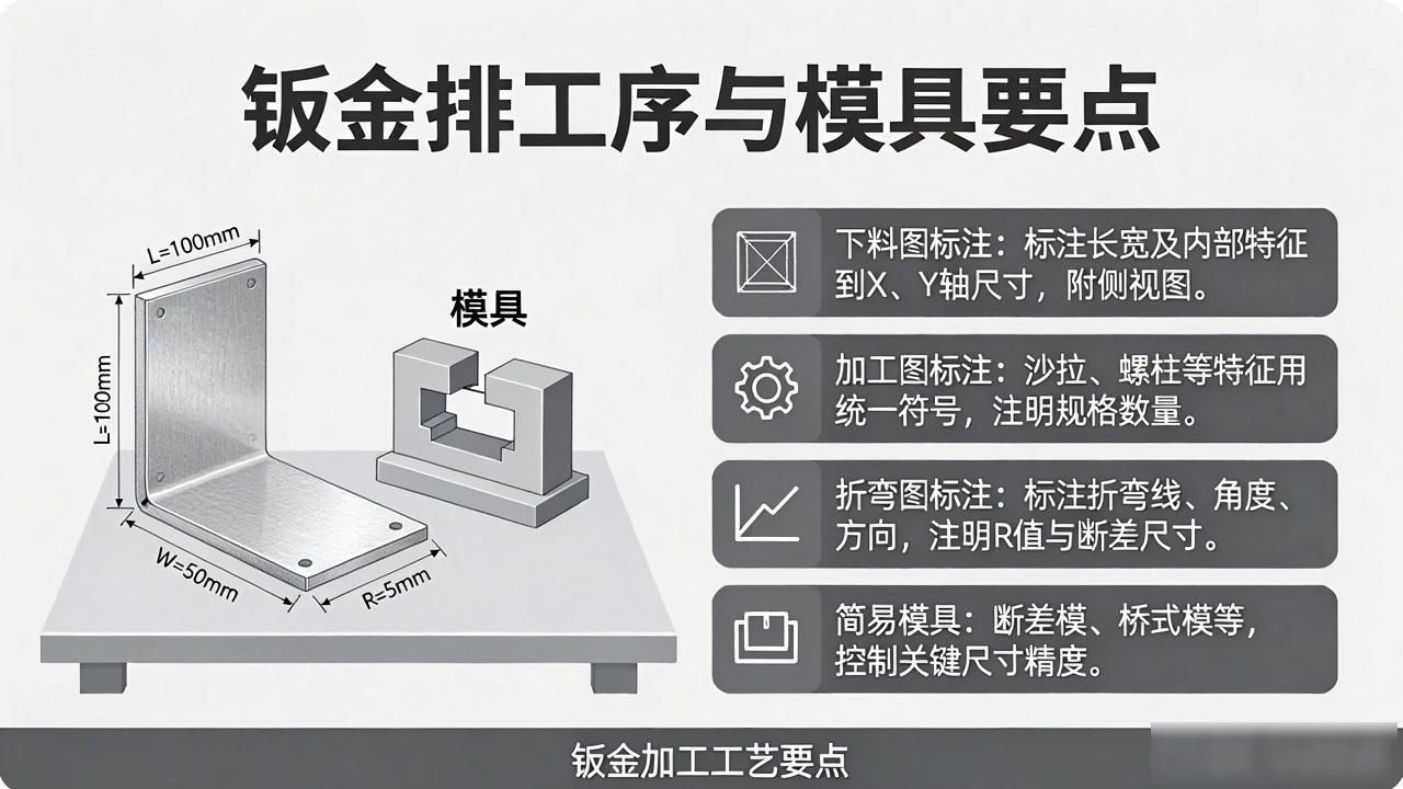 钣金展开计算原理 K 值速查手册_钣金展开平面展开图_钣金加工展开计算公式与排工序要点