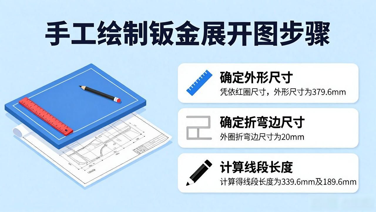 手工绘制钣金展开图_CAD钣金工程图纸_钣金展开平面展开图