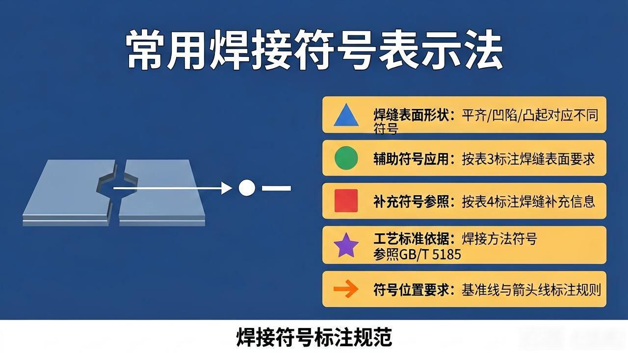 常用焊接符号表示法-铆焊老刘铆工焊工笔记