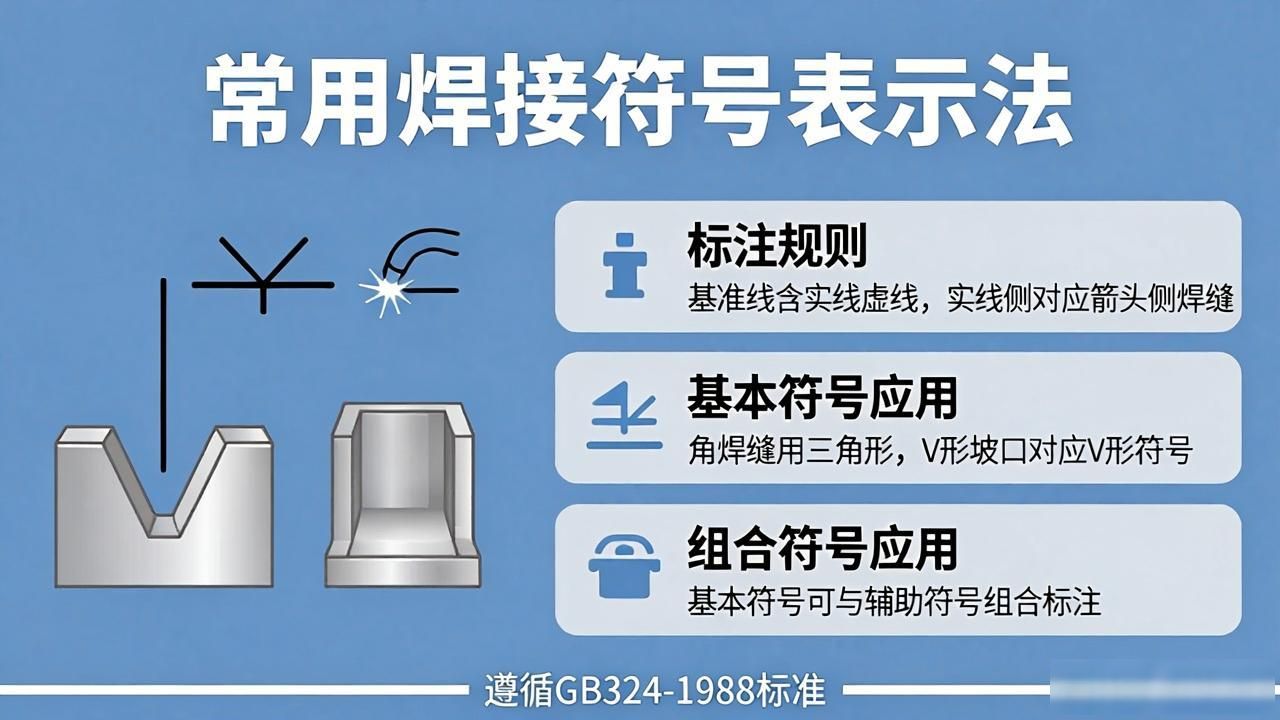 焊接符号表示法_基本符号与辅助符号_线材焊接符号