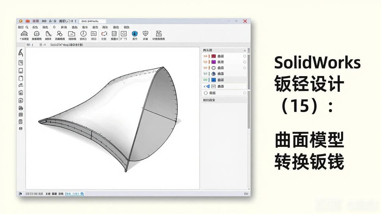 solidworks钣金展开回_SolidWorks曲面剪裁特征_SolidWorks曲面拉伸特征