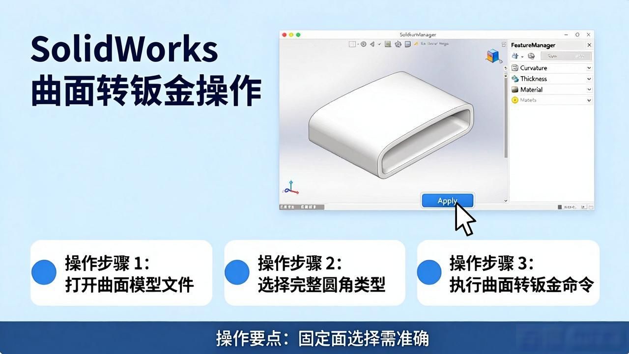 SolidWorks曲面拉伸特征_SolidWorks曲面剪裁特征_solidworks钣金展开回