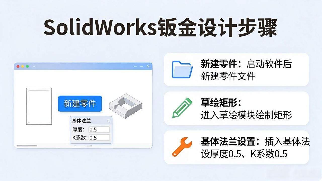 SolidWorks钣金设计,原来这么简单-铆焊老刘铆工焊工笔记