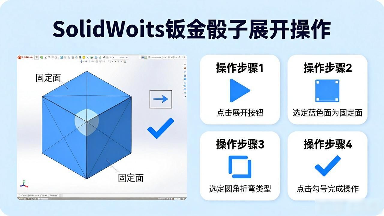solidworks钣金展开回_SolidWorks钣金拉伸切除特征_SolidWorks钣金圆周阵列操作