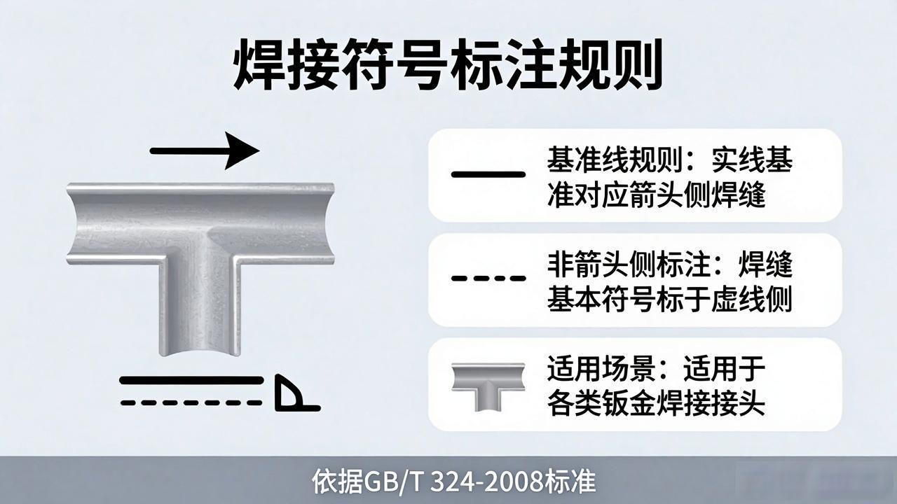 钣金件焊接符号_焊缝辅助符号详解_焊接符号描述