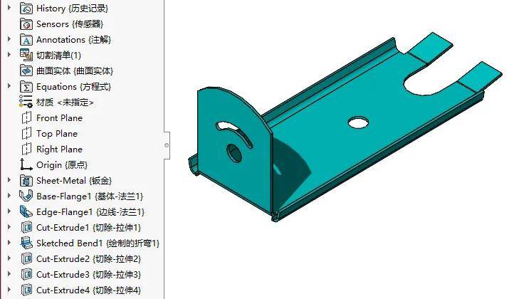SOLIDWORKS钣金加工顺序_SOLIDWORKS钣金配置创建_solidworks钣金展开回