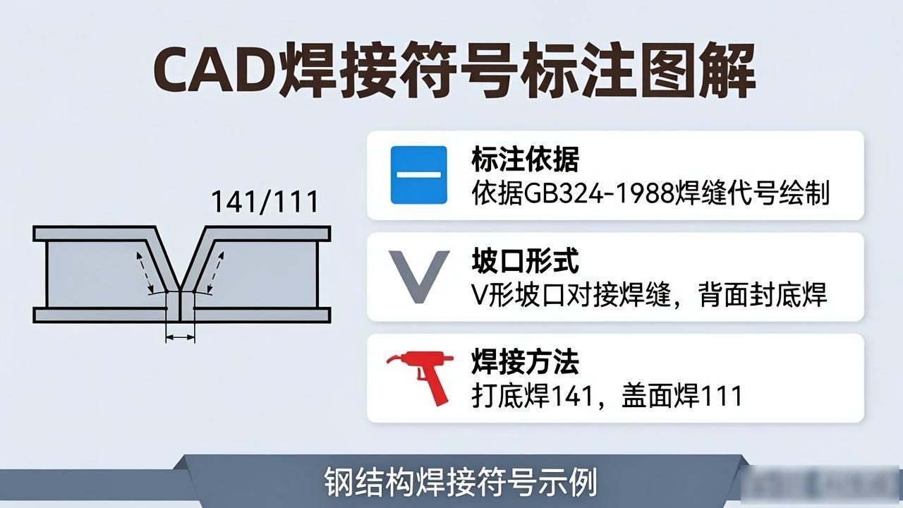 CAD焊接图纸符号标注图解示例-铆焊老刘铆工焊工笔记