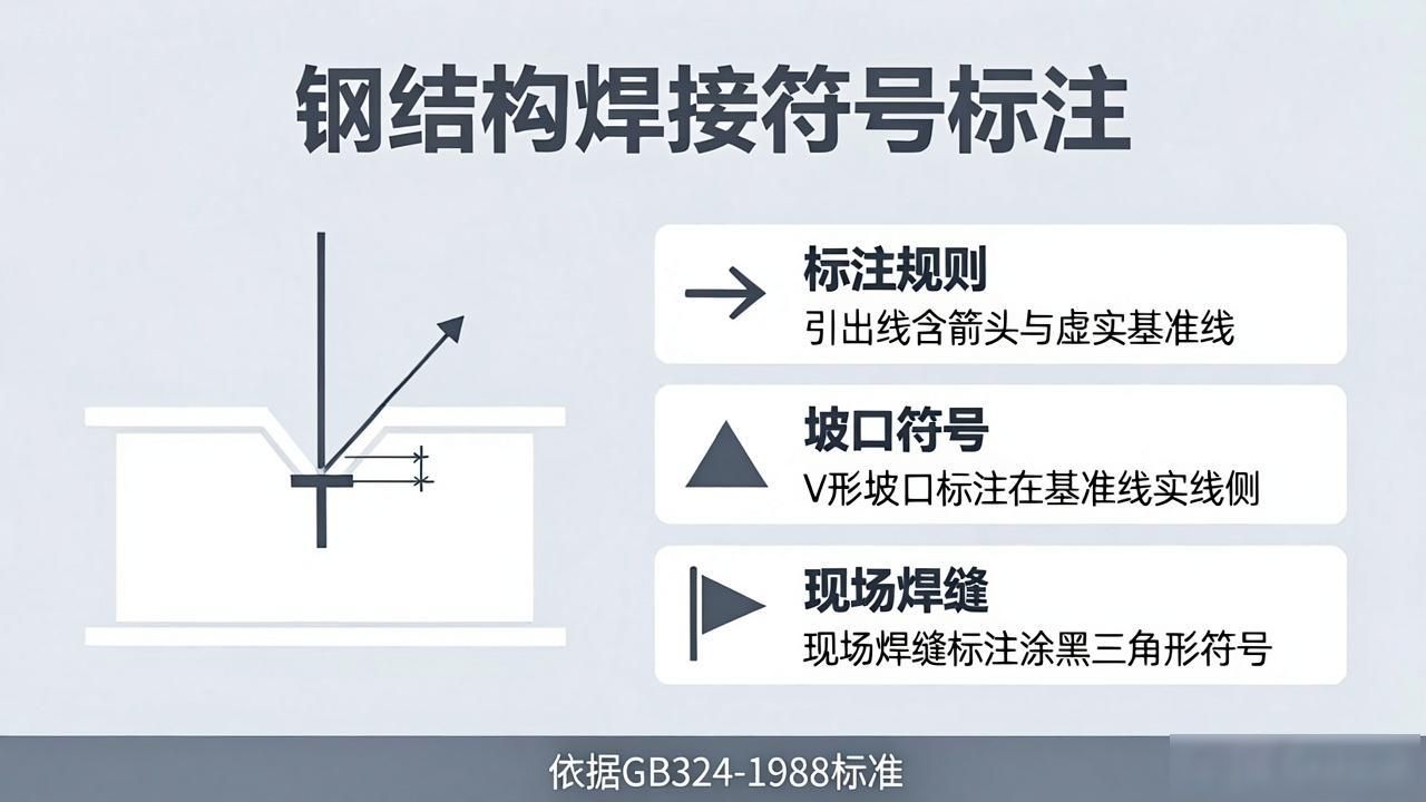 焊接符号标注图解示例_钢结构焊缝符号含义_焊接符号标注方法