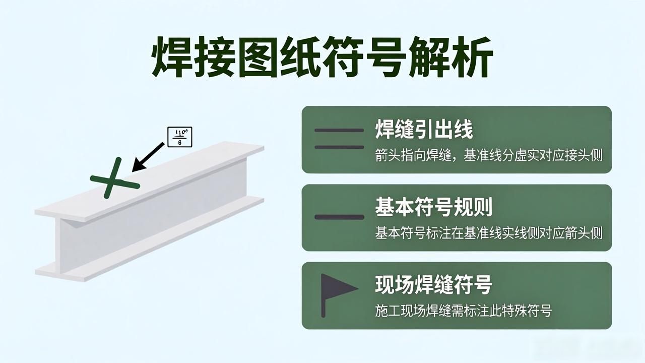 焊接符号标注方法_钢结构焊缝符号含义_表示焊接面的焊接符号