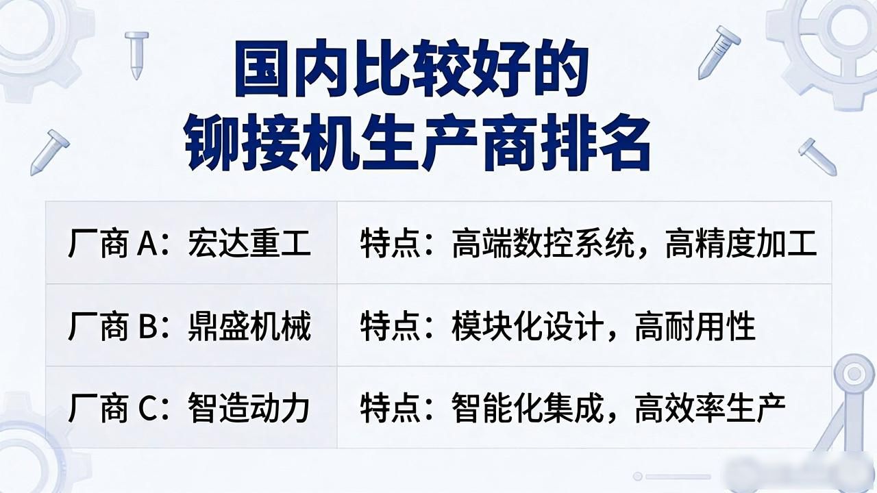 国内比较好的铆接机生产商排名-铆焊老刘铆工焊工笔记