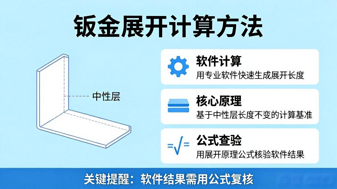 钣金展开软件计算尺寸_钣金展开小软件教程_钣金展开切割图