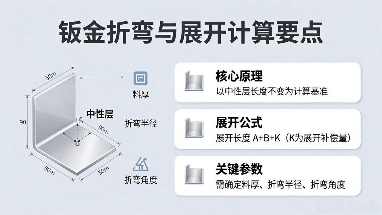 钣金折弯与展开的计算方法详解-铆焊老刘铆工焊工笔记