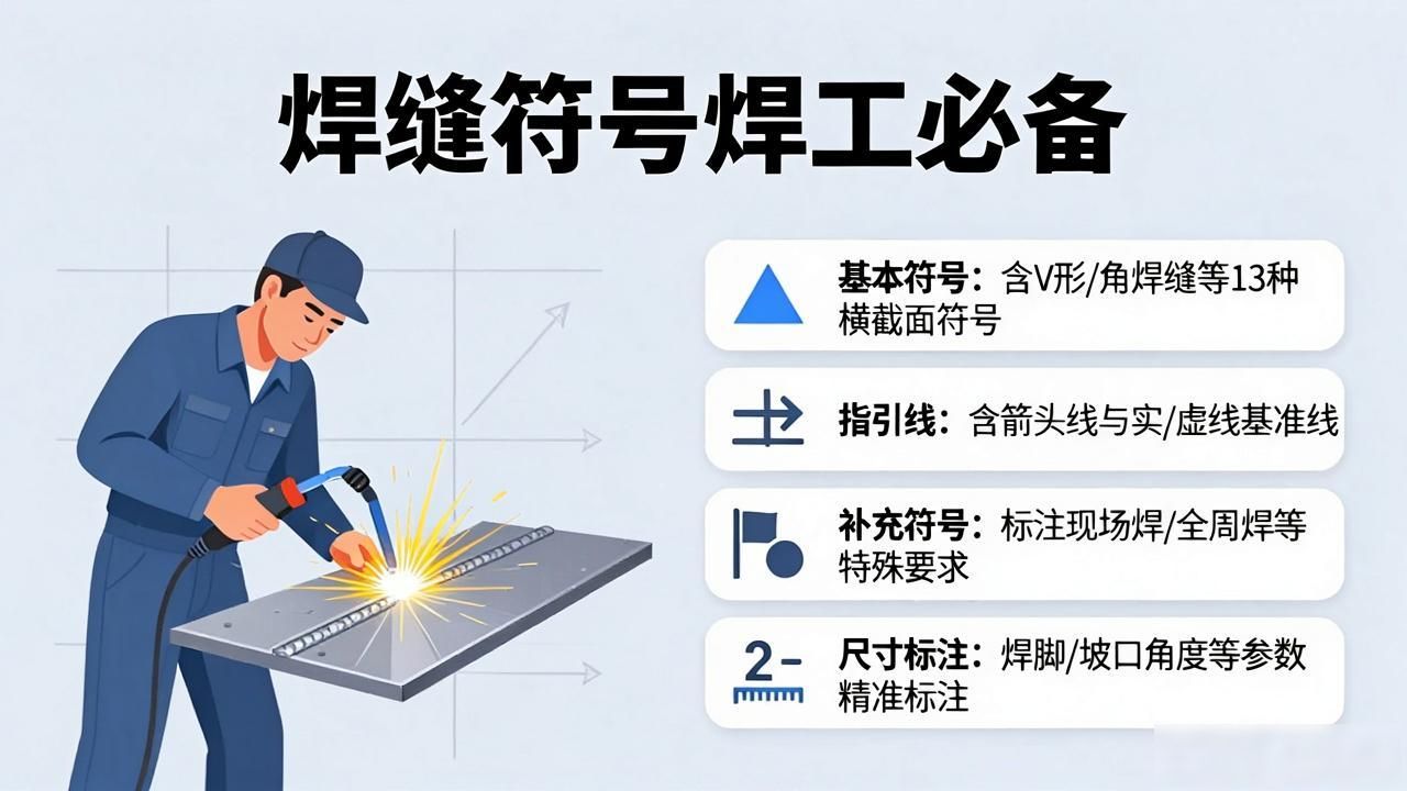 焊缝符号组成_焊缝符号标注方法_焊接符号和焊接代码