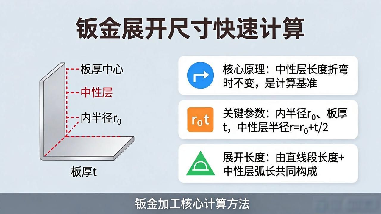 钣金展开尺寸如何快速计算-钣金展开尺寸快速计算的方法-铆焊老刘铆工焊工笔记