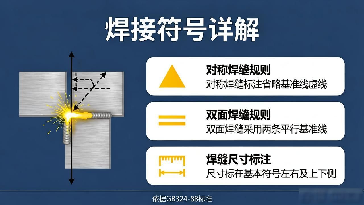 焊接图样规范_焊缝符号标注方法_焊接文字符号大全